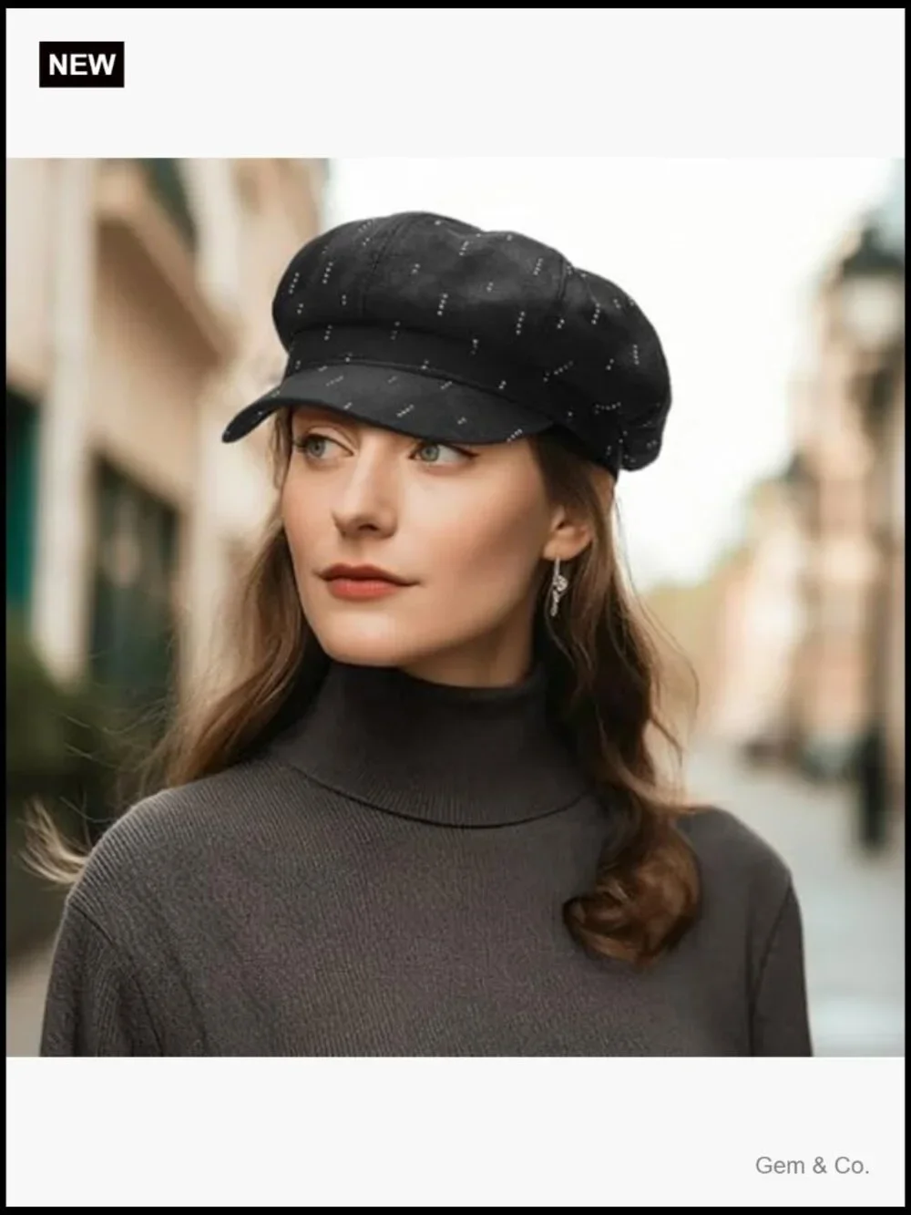 Classic Newsboy Beret Hat - Vintage Plaid Pattern, One Size Fits Most,